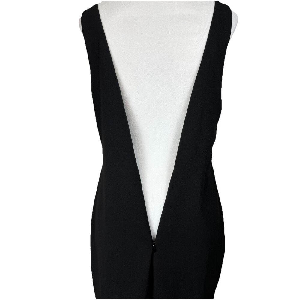 Lulu's Sz XL Black Dress Sexy Midi Bodycon Sleeveless Classic Classy Old Money - Picture 6 of 16